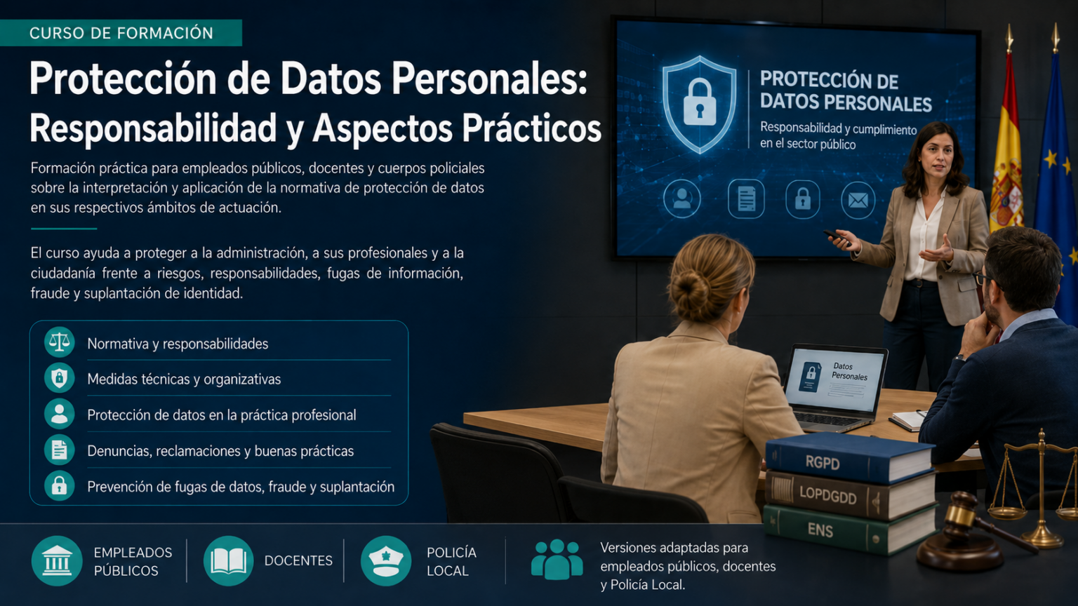 Portada del curso Protección de Datos Personales: Responsabilidad y Aspectos Prácticos