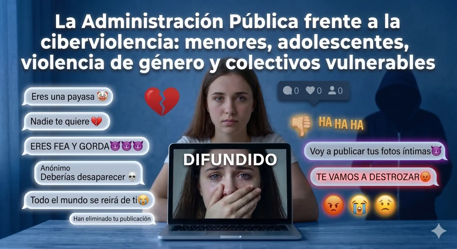Portada del curso La Administración Pública frente a la ciberviolencia: menores, adolescentes, violencia de género y colectivos vulnerables
